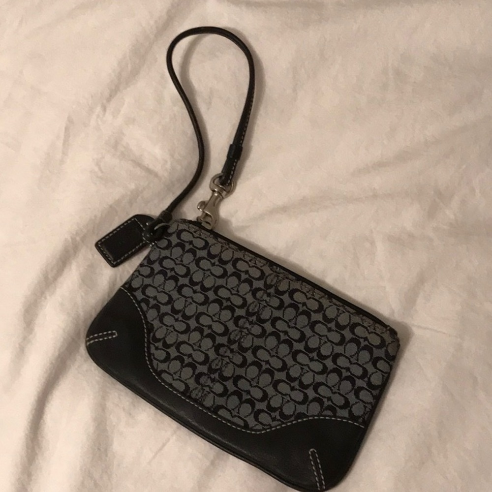 Black coach wristlet